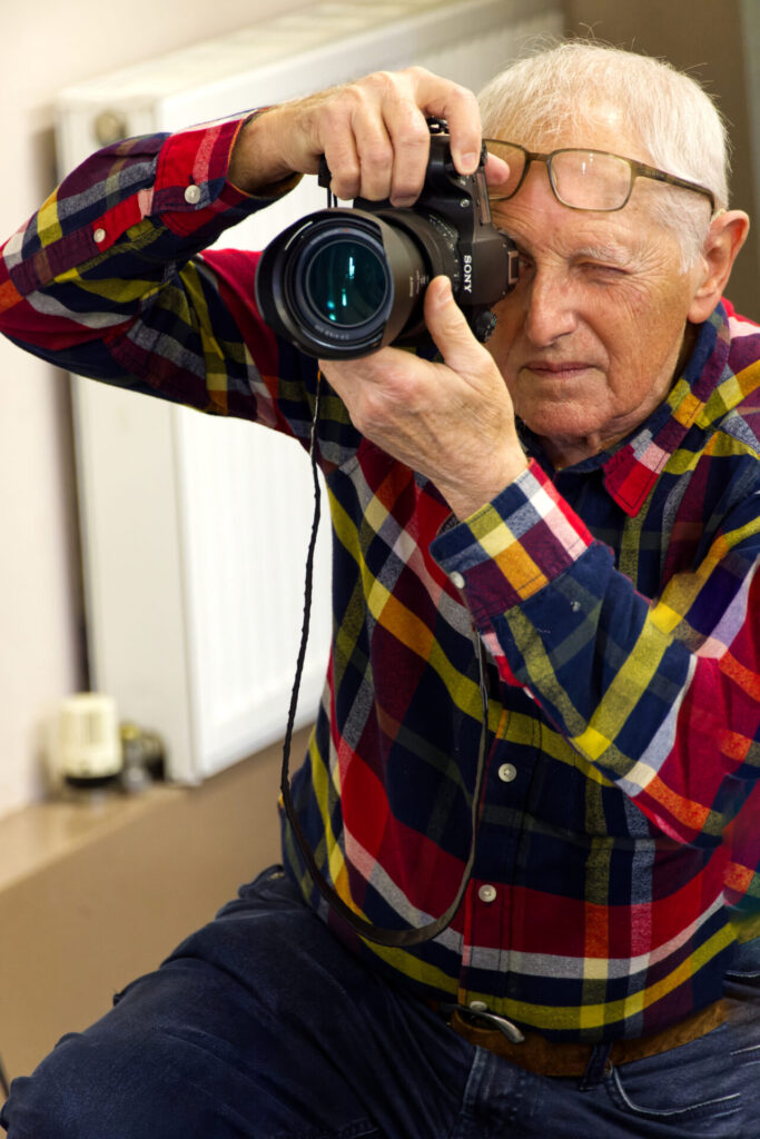 Picture of camera club member with camera